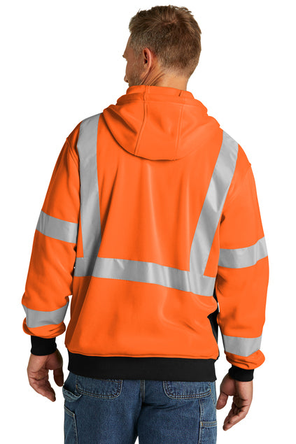 CornerStone® Zip Hoodie – ANSI Class 3 Hi-Vis (Full-Zip)
