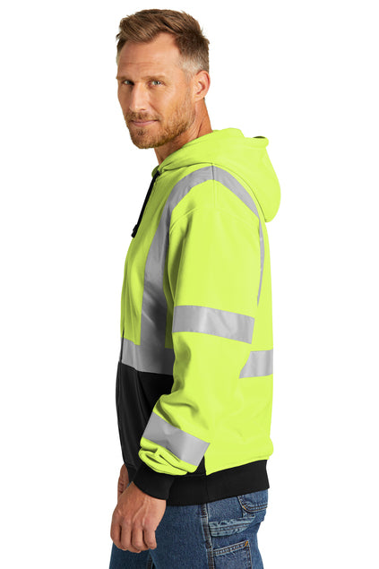 CornerStone® Zip Hoodie – ANSI Class 3 Hi-Vis (Full-Zip)