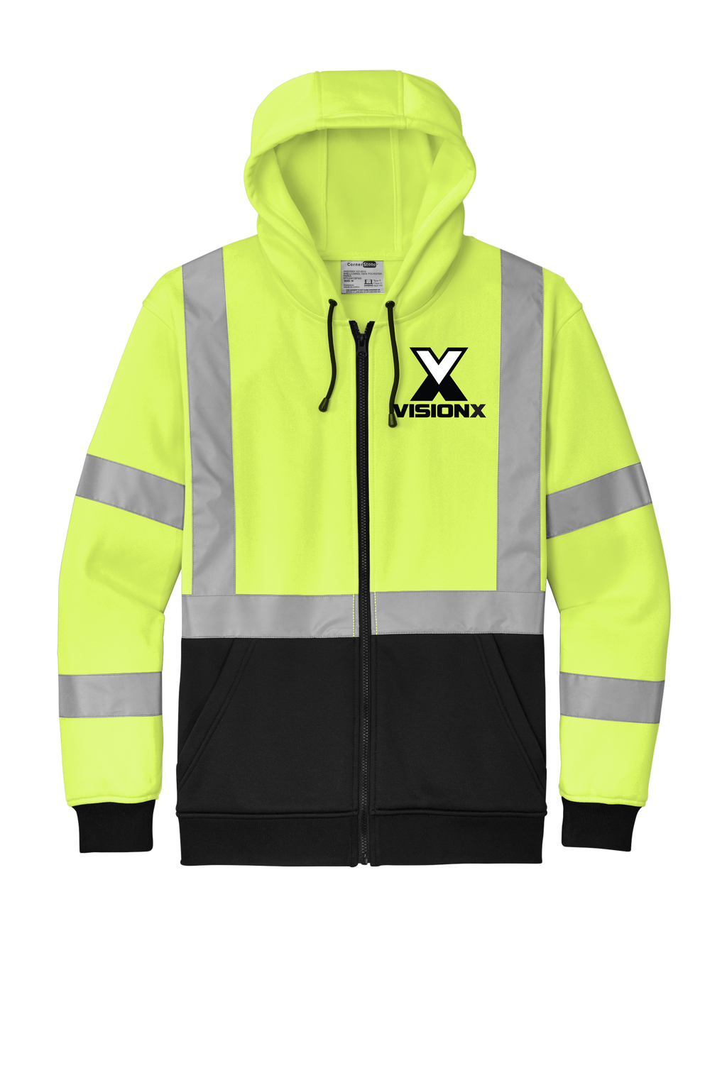 Vision X - Yellow ANSI 107 Class 3 Full-Zip Safety Hoodie